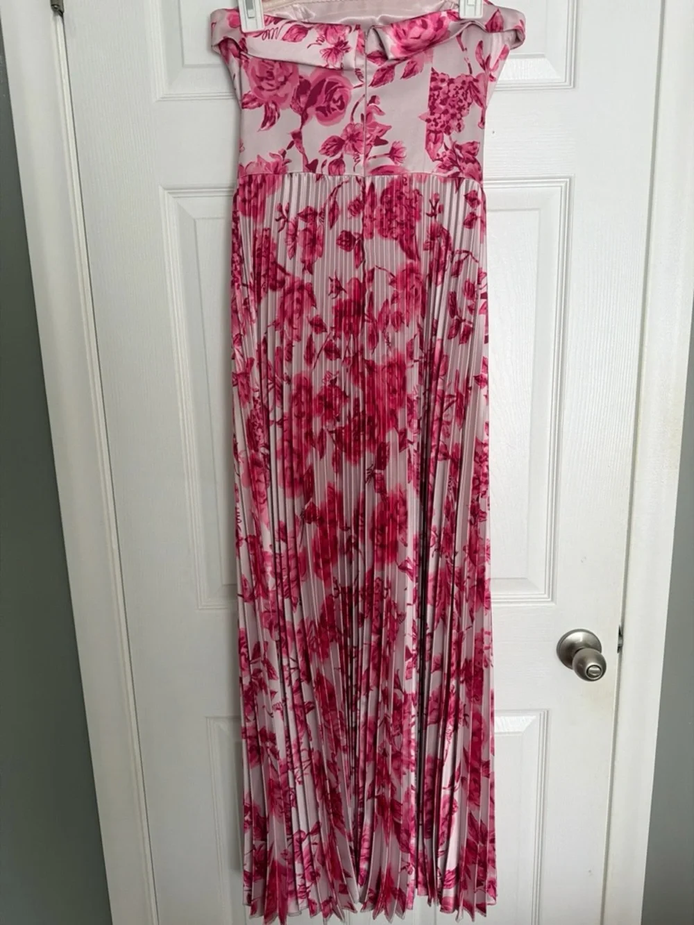 Revelry Hot Pink Garden Pleated Maxi Skirt